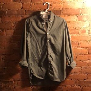 Billy Reid green flannel button down shirt - small
